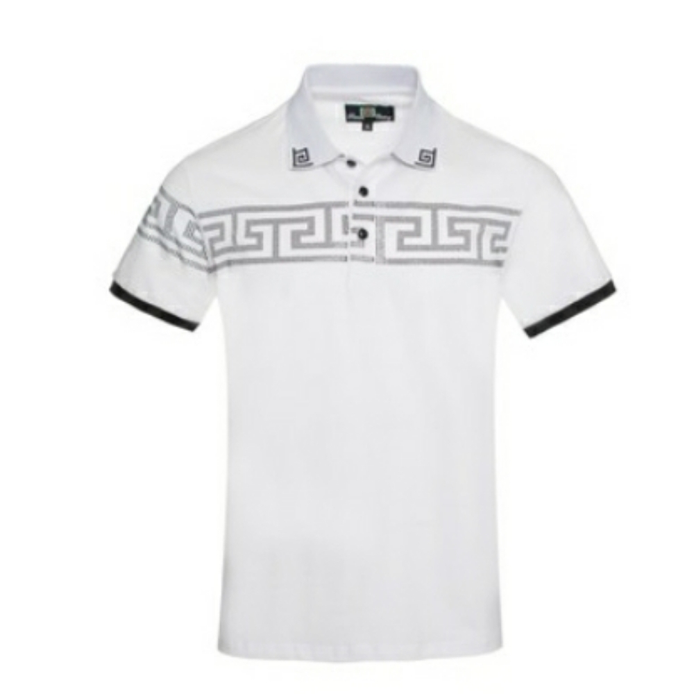 Men white top with black design